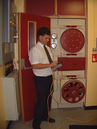 carrying out pressure testing